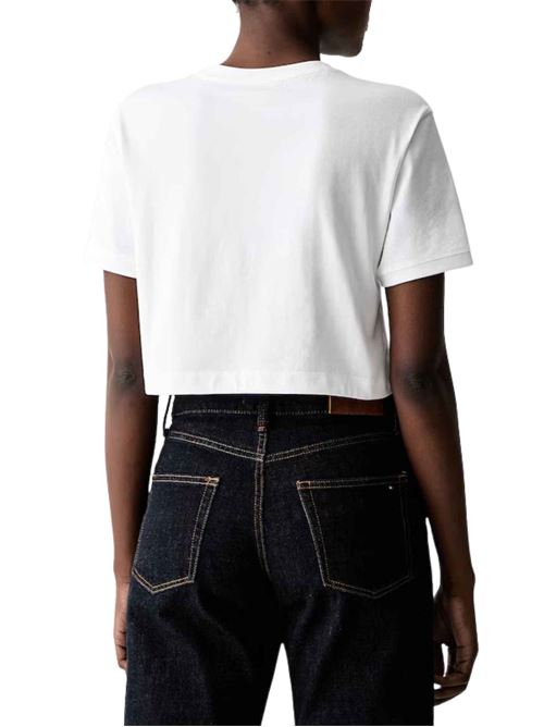 T-shirt crop con coulisse Calvin Klein Jeans | LV047G288GYAF